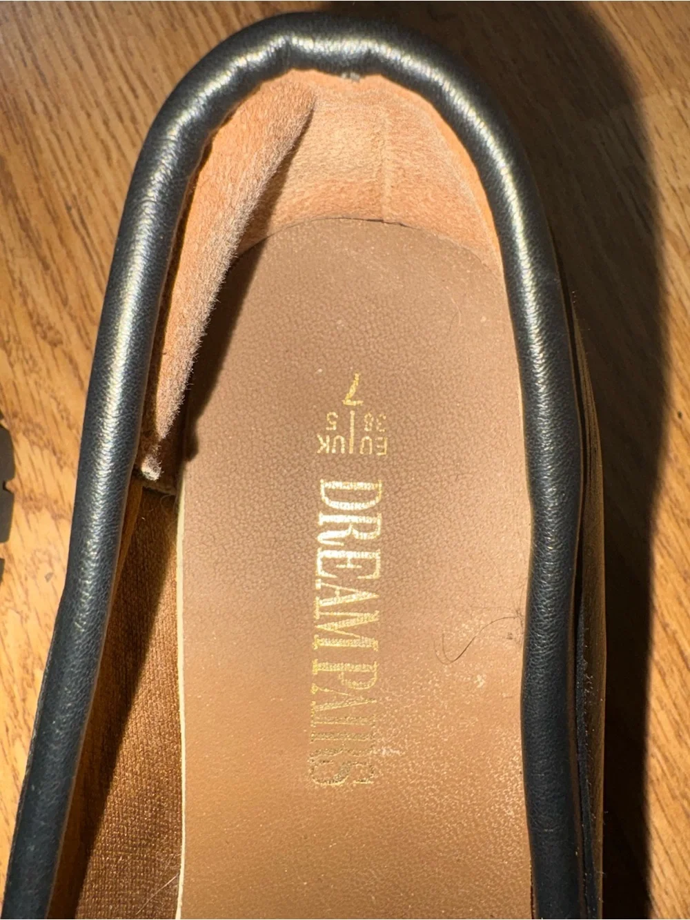 Dream Pairs Black Leather Penny Loafers for Women